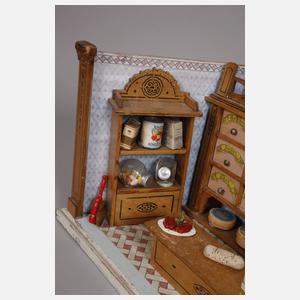 Kleiner Kaufmannsladen mit Zubehör