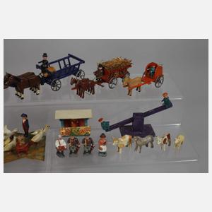 Kleine Sammlung Miniatur Spielzeug Erzgebirge