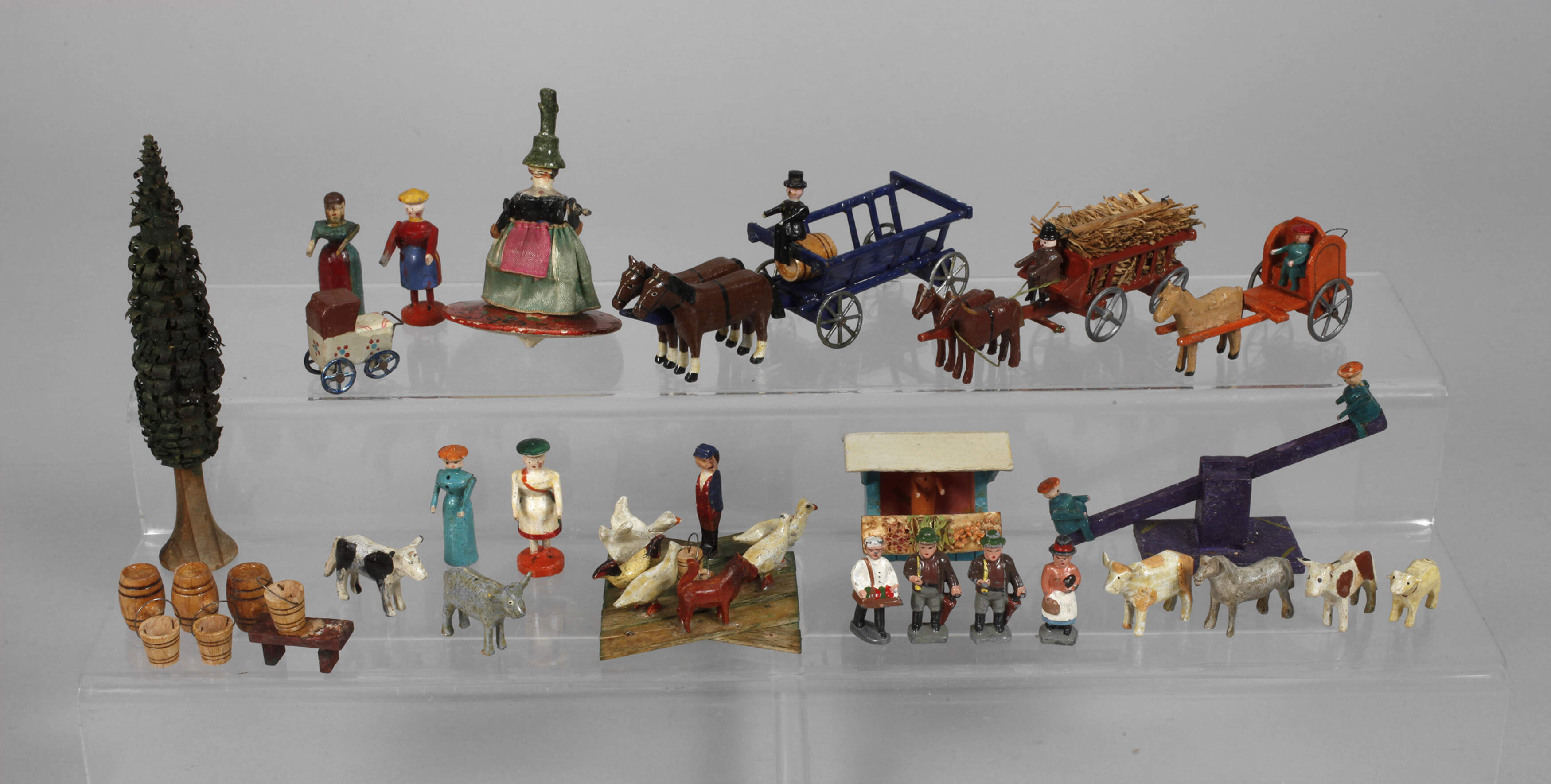 Kleine Sammlung Miniatur Spielzeug Erzgebirge