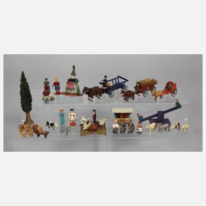 Kleine Sammlung Miniatur Spielzeug Erzgebirge