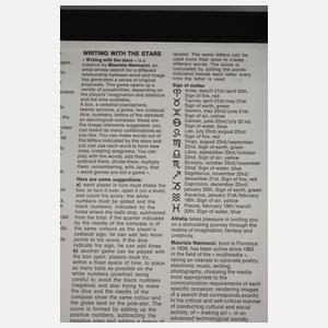 Maurizio Nannucci, Spiel "Schreiben mit den Sternen"