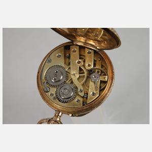 Damentaschenuhr Emaille/Gold