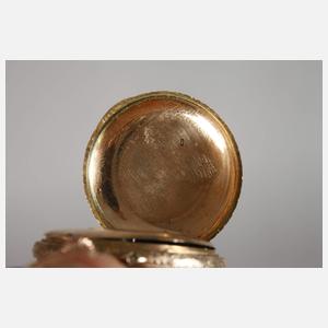 Damentaschenuhr Emaille/Gold