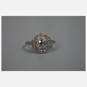 Diamantring Art déco