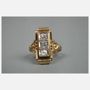 Damenring mit Diamanten