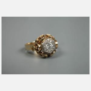 Damenring mit Diamanten
