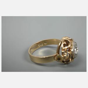 Damenring mit Diamanten