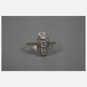 Diamantring Art déco