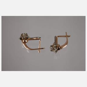 Paar Ohrhänger mit Brillanten