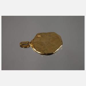 Nuggetanhänger mit Brillanten