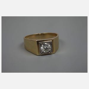 Herrenring mit Brillant von 0,66 ct
