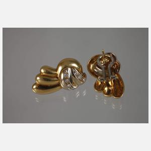 Paar Ohrringe mit Brillanten