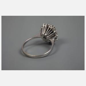 Damenring mit Saphir und Brillanten