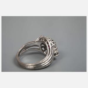 Damenring mit Rubin und Brillanten