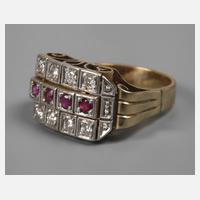 Damenring mit Brillanten und Rubinen111