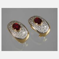 Paar Ohrringe mit Rubinen und Brillanten111