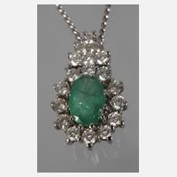 Feiner Anhänger mit Smaragd und Brillanten111