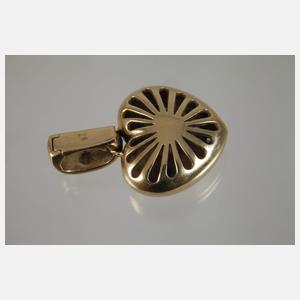 Herzanhänger mit Steinbesatz