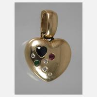 Herzanhänger mit Steinbesatz111