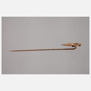 Krawattennadel mit Äskulapstab