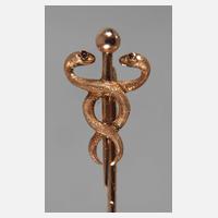Krawattennadel mit Äskulapstab111