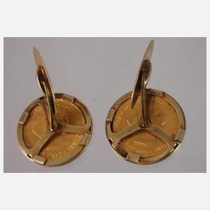 Paar Manschettenknöpfe mit Münzen