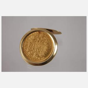 Paar Manschettenknöpfe mit Münzen