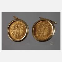 Paar Manschettenknöpfe mit Münzen111