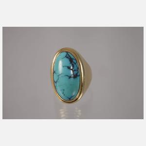 Zwei Damenringe mit Türkisen