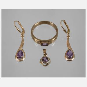 Konvolut Schmuck mit Amethyst