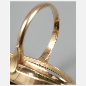 Damenring mit Brillanten und Onyx