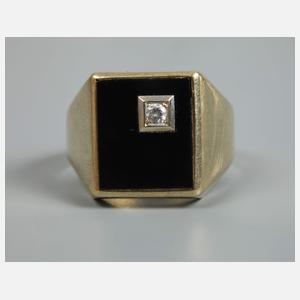 Herrenring mit Onyx