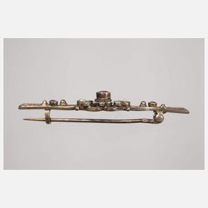 Brosche mit Steinbesatz