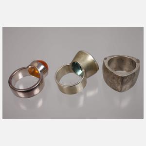 Konvolut Silberringe