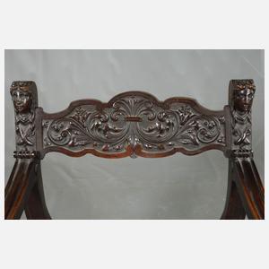 Zwei Scherenstühle Historismus