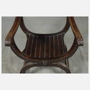 Zwei Scherenstühle Historismus