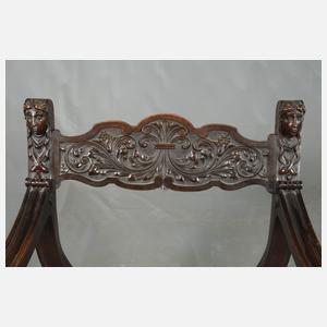 Zwei Scherenstühle Historismus