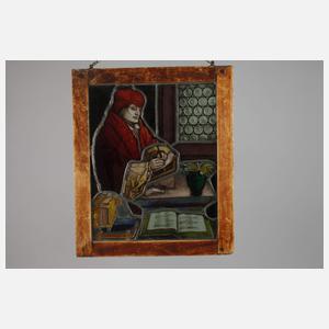 Glasbild Erasmus nach Dürer