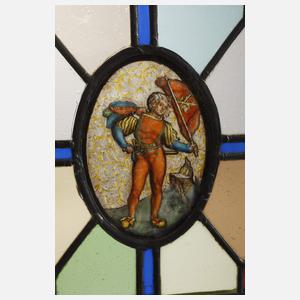 Zwei Glasscheiben Historismus