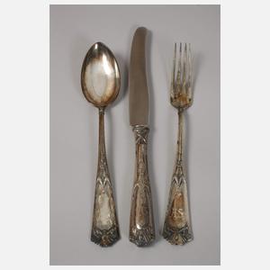 Großes Silberbesteck Jugendstil