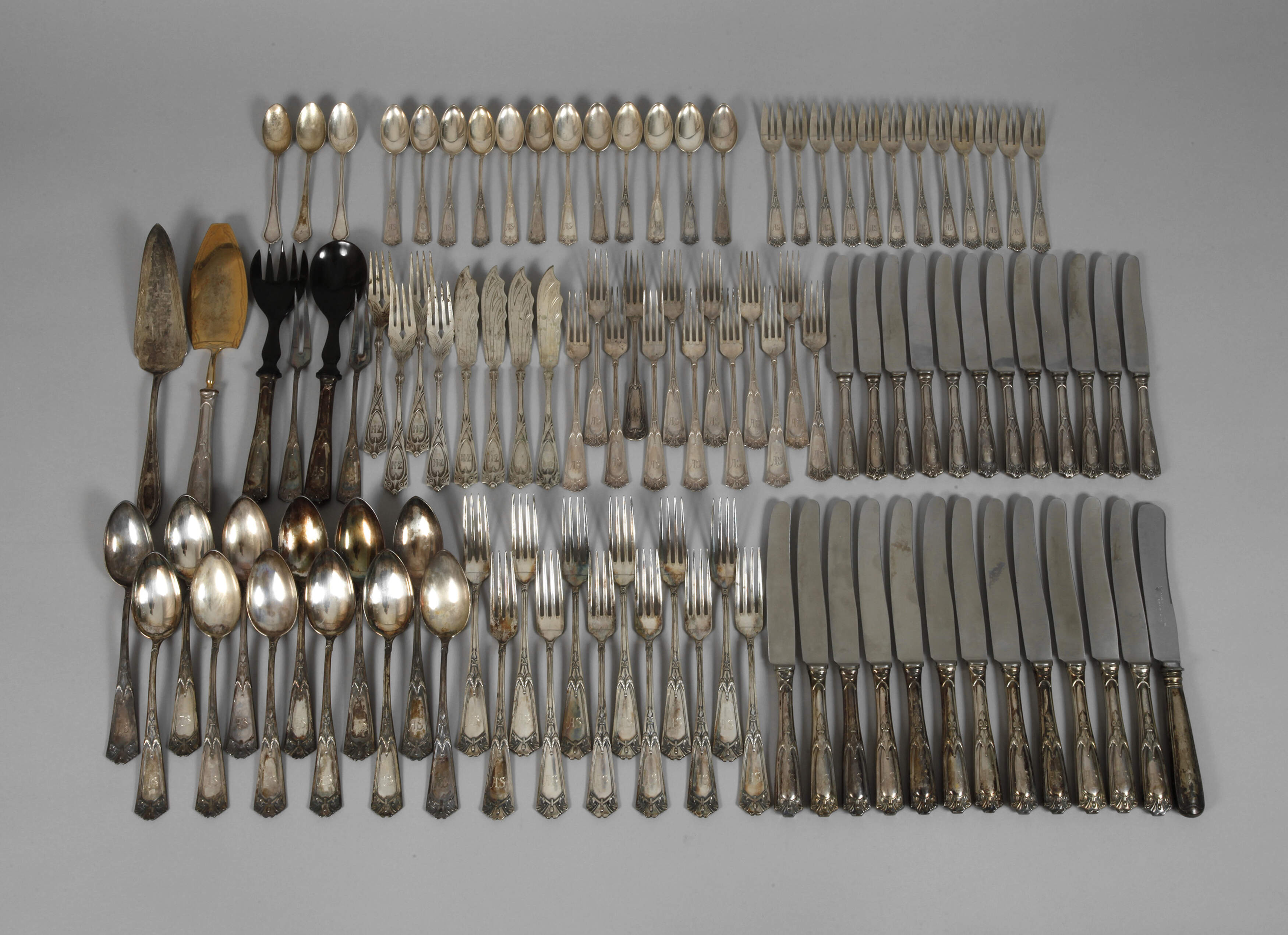 Großes Silberbesteck Jugendstil