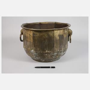 Großer Pflanzkübel Messing