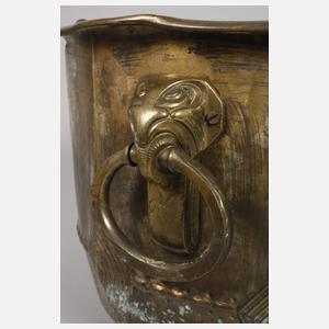 Großer Pflanzkübel Messing