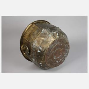 Großer Pflanzkübel Messing