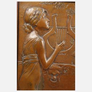 Paar Wandreliefs Jugendstil