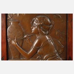 Paar Wandreliefs Jugendstil