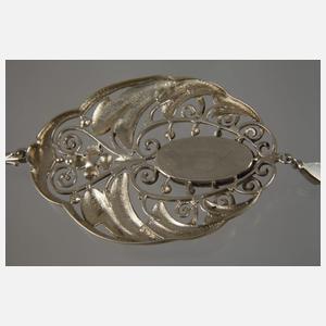 Jugendstilanhänger mit Steinbesatz