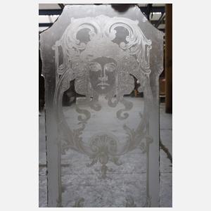 Glasscheibe Jugendstil