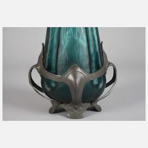 Jugendstilvase mit Zinnmontur