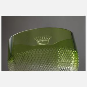 Moser Karlsbad zwei Stängelgläser aus Adelsbesitz